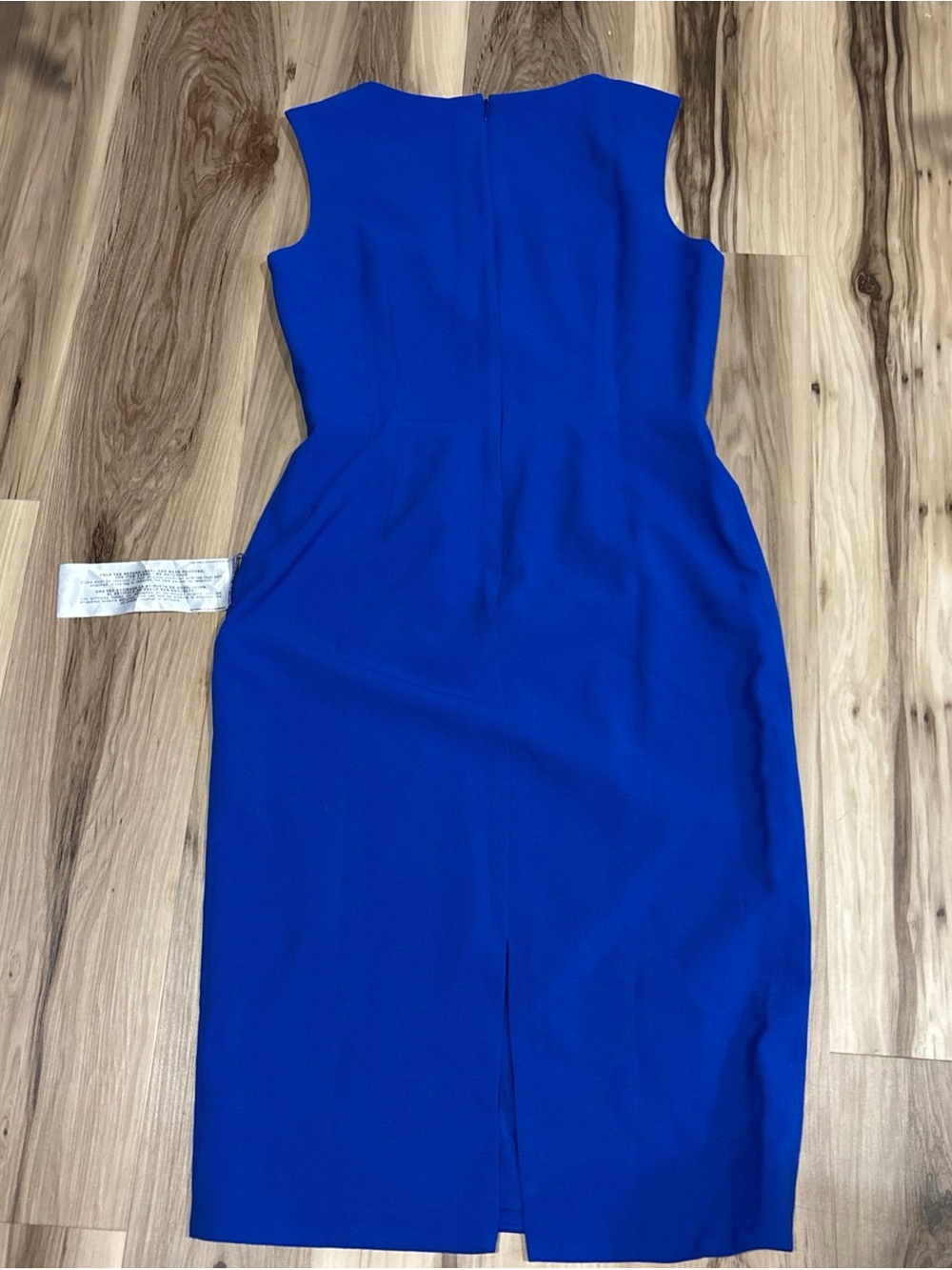 NEW Dress The Population Elle Sweetheart Neck Sheath Midi Dress Size L Blue - Picture 10 of 11